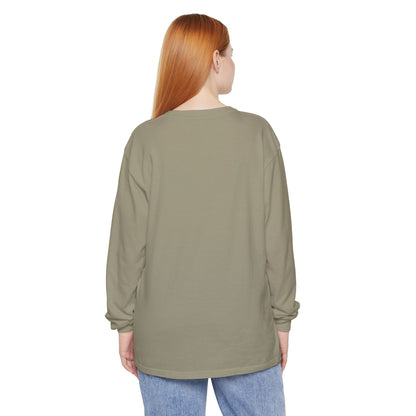 Women’s sandstone color Garment-Dyed Long Sleeve Tee – Cozy Everyday Comfort