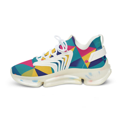 men's Colorful Geometric Mesh Sneakers — Men's Athletic Casual Shoes (free shipping)