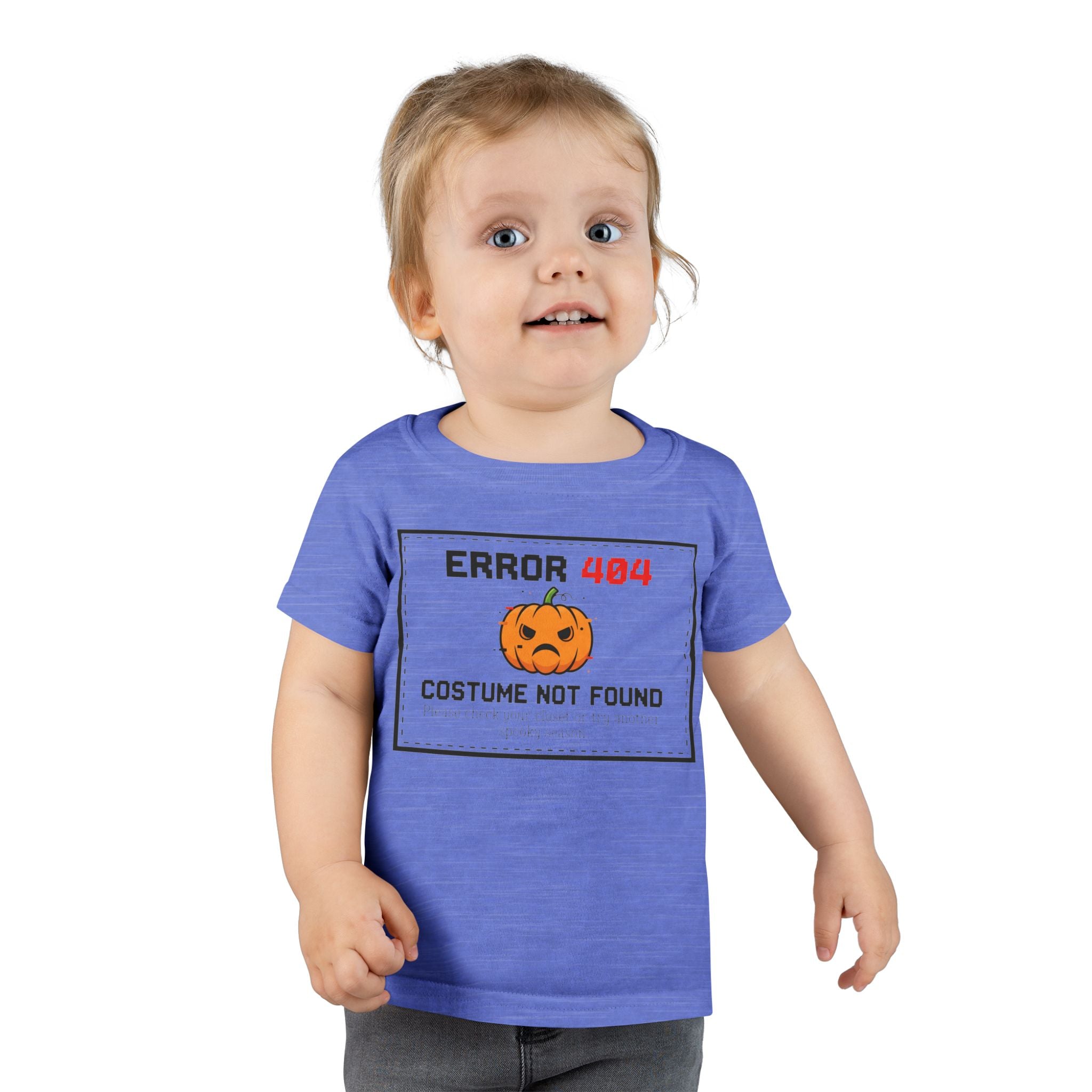 Toddler Halloween T-shirt, Error 404 Costume Not Found Design, Fun Kids Tee, Perfect for Fall Parties, Cute Gift for Toddlers
