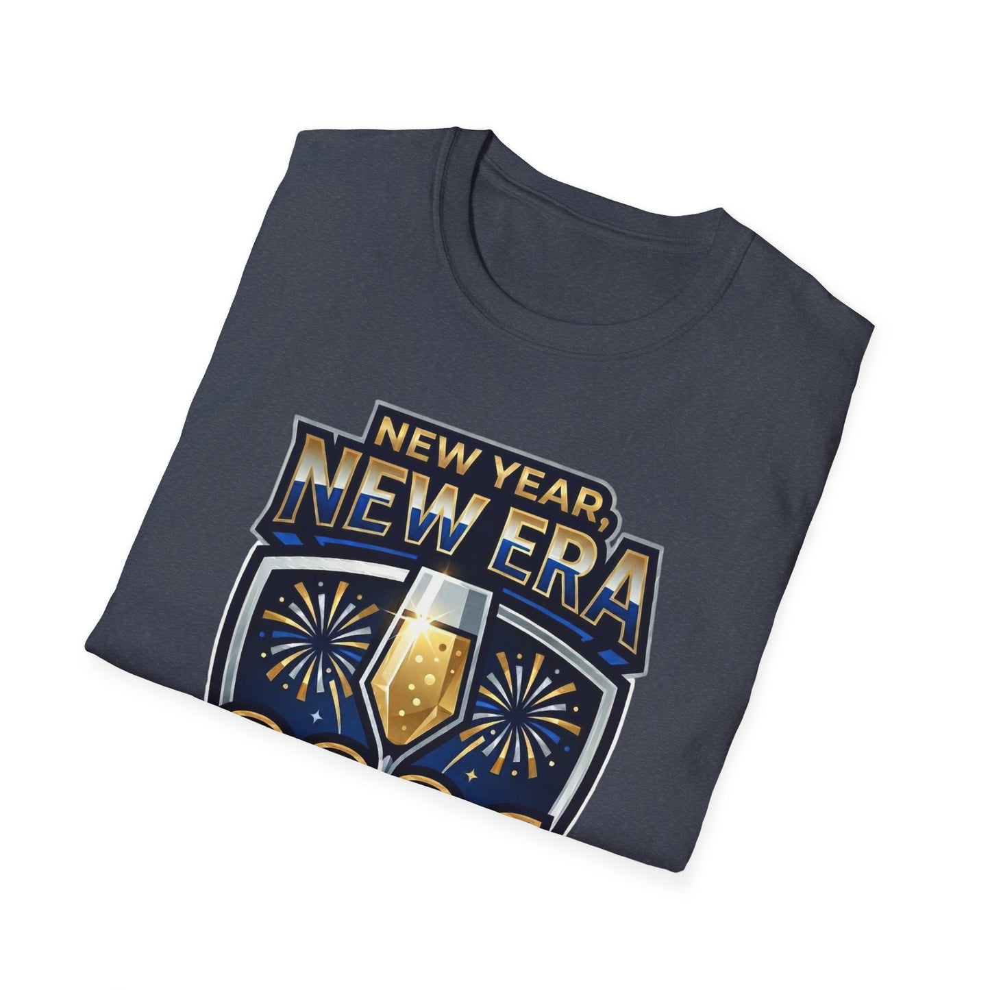 New Year 2026 T-Shirt – "New Year, New Era" Champagne & Fireworks Celebration Tee