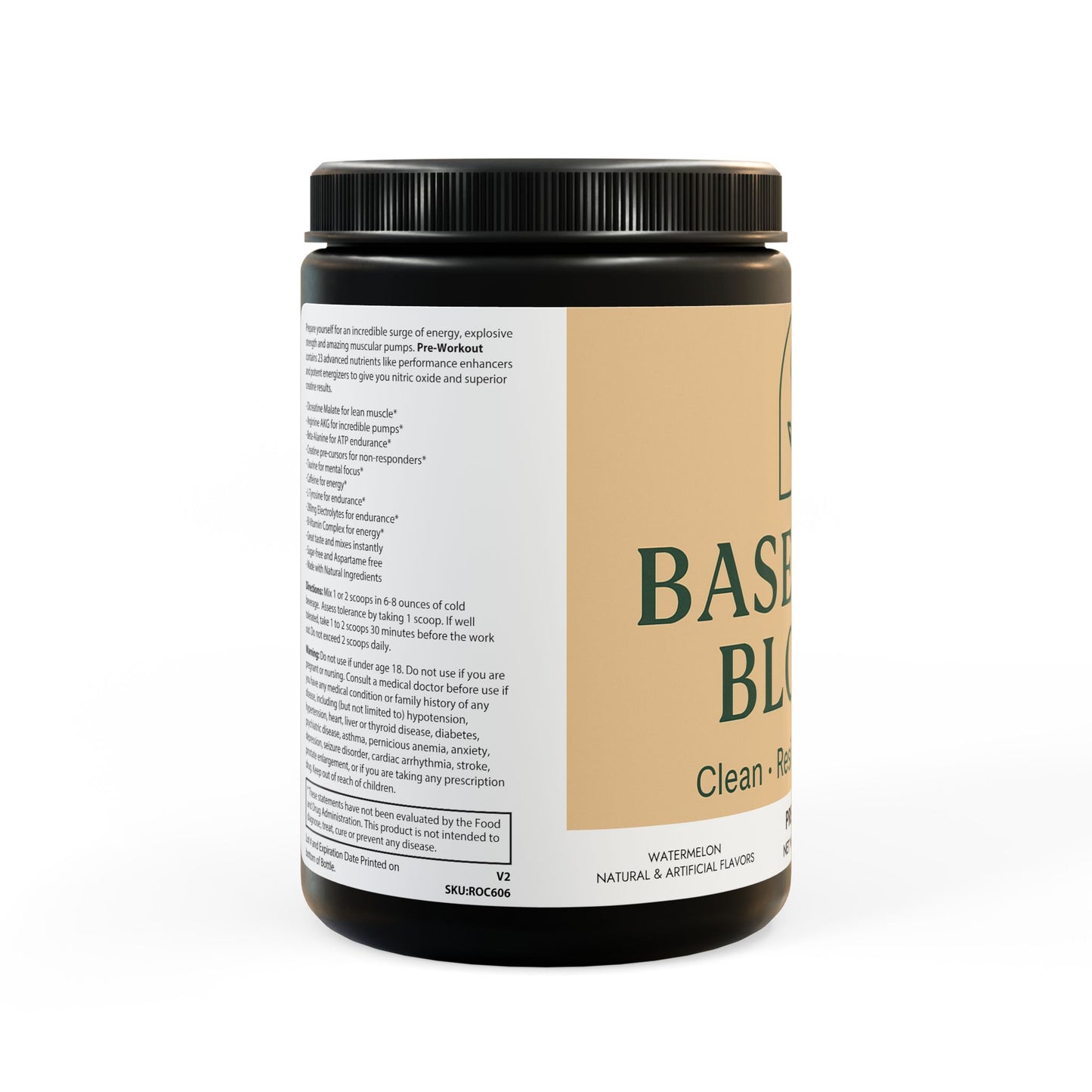 Base Camp Bloom Pre-Workout Supplement, Watermelon (300g, 10.58oz)