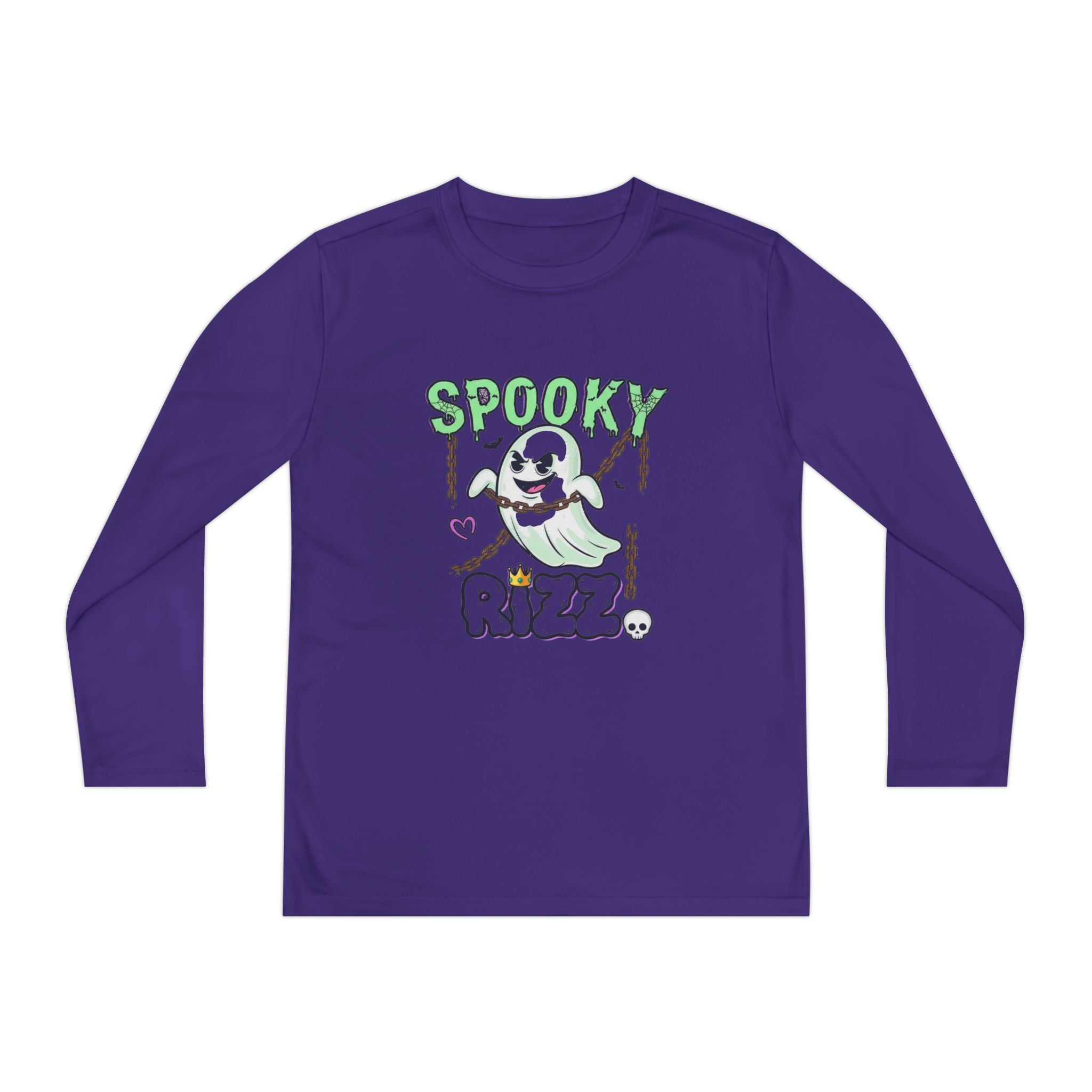 Spooky Long Sleeve Tee, Kids Ghost Shirt, Halloween Shirt, Youth Halloween Apparel, Spooky Vibes Tee, Ghostly Fun Wear