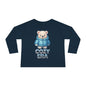 Cozy Era Toddler Long Sleeve Tee — Cute Bear in Puffer Jacket