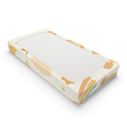 Whimsical Baby Changing Pad Cover with Cloud and Animal Design
