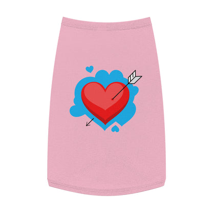 Pet Tank - Arrow Through Heart Cute Valentine Dog Shirt