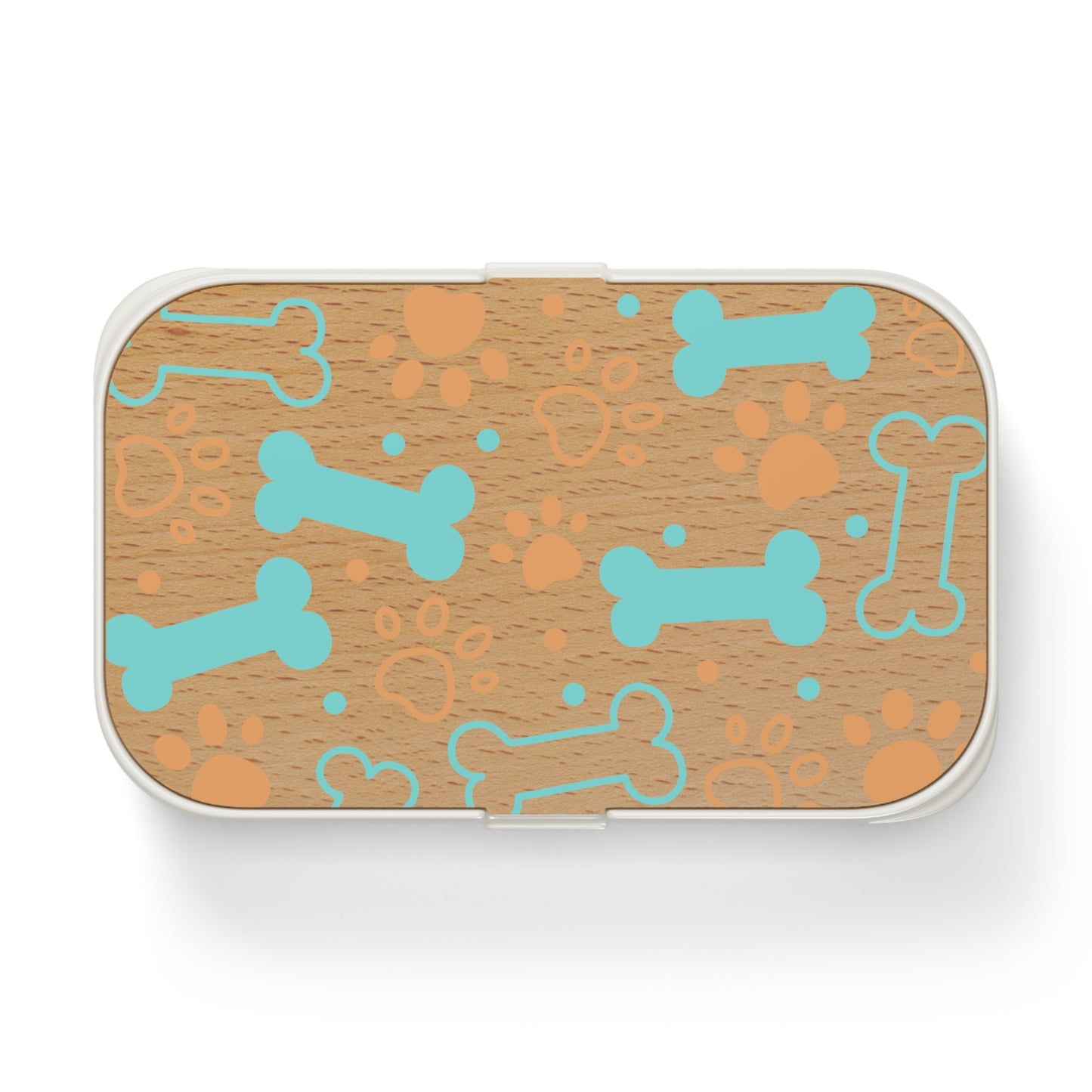 Pet-Themed Bento Lunch Box for Dog Lovers - Fun Bone & Paw Design