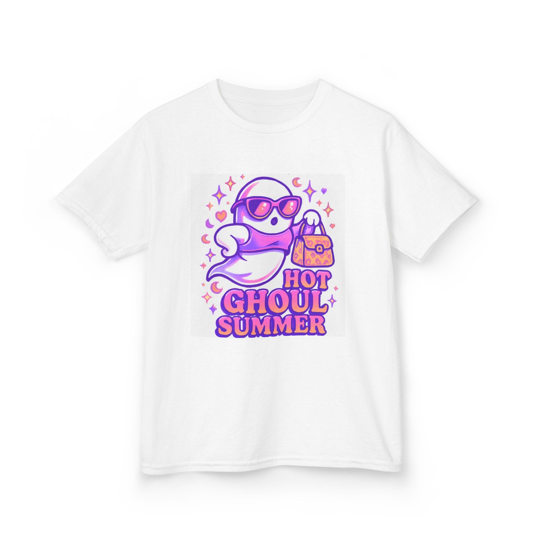 Kids Ghost Summer Tee, Fun Kid's T-Shirt, Cute Tee for Summer, Halloween Kids Shirt, Ghoulish Apparel for Young Spirits