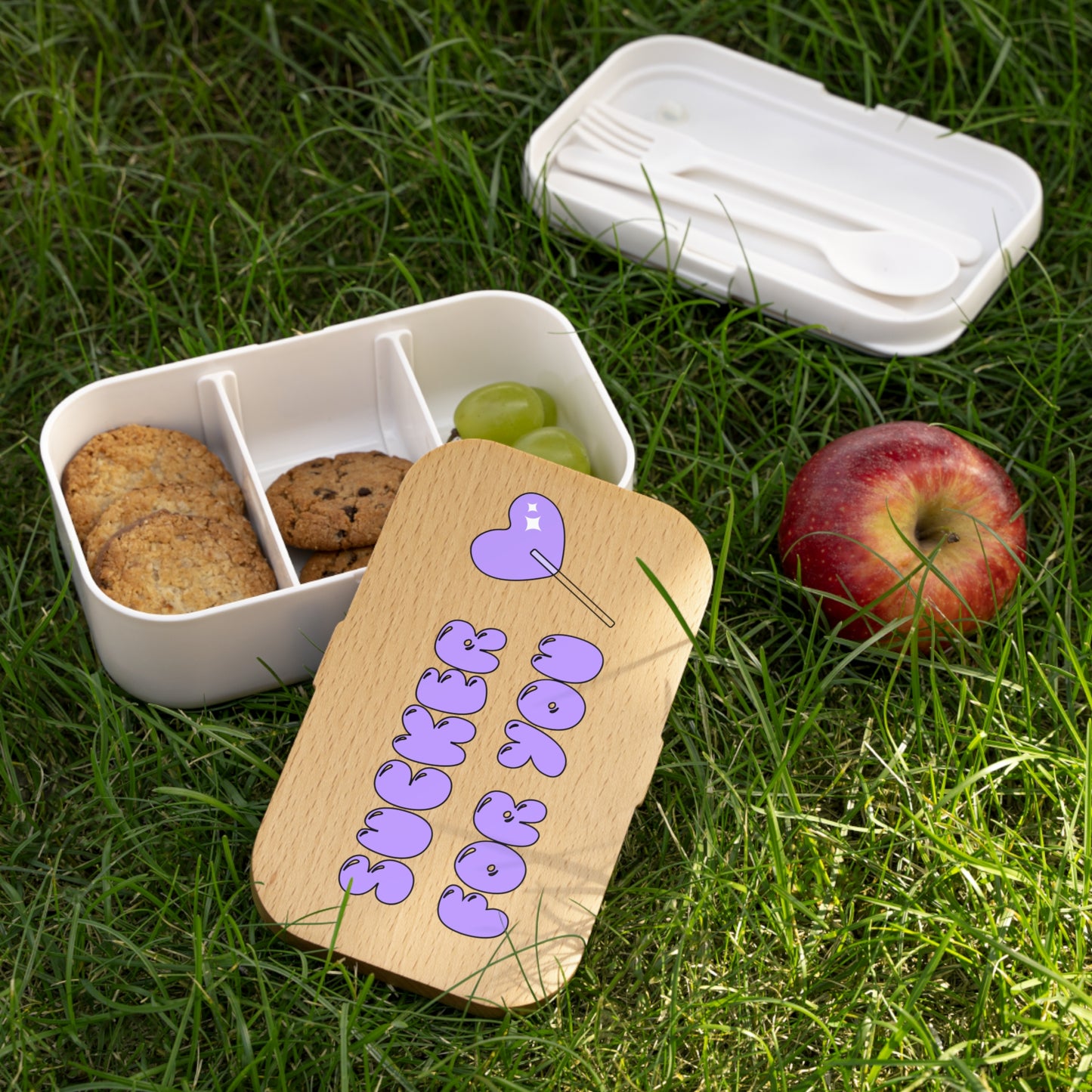 Cute Bento Lunch Box - "Sucker For You" Design
