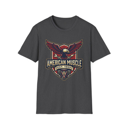 American Muscle Eagle T-Shirt — Vintage V8 Car Lover Tee