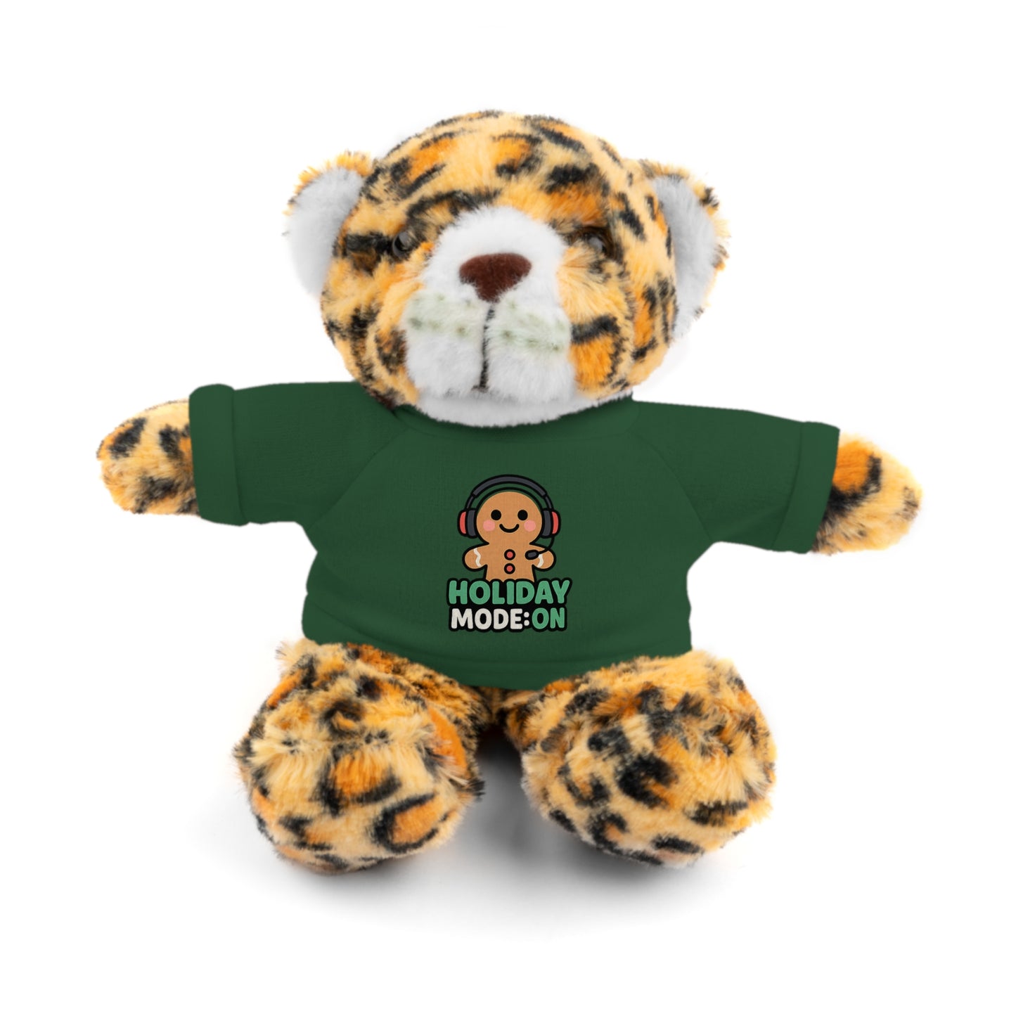 Holiday Mode On Gingerbread Bear Plush with Tee