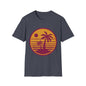 Retro Palm Sunset T-Shirt — Vintage Beach Palm Tree Tee