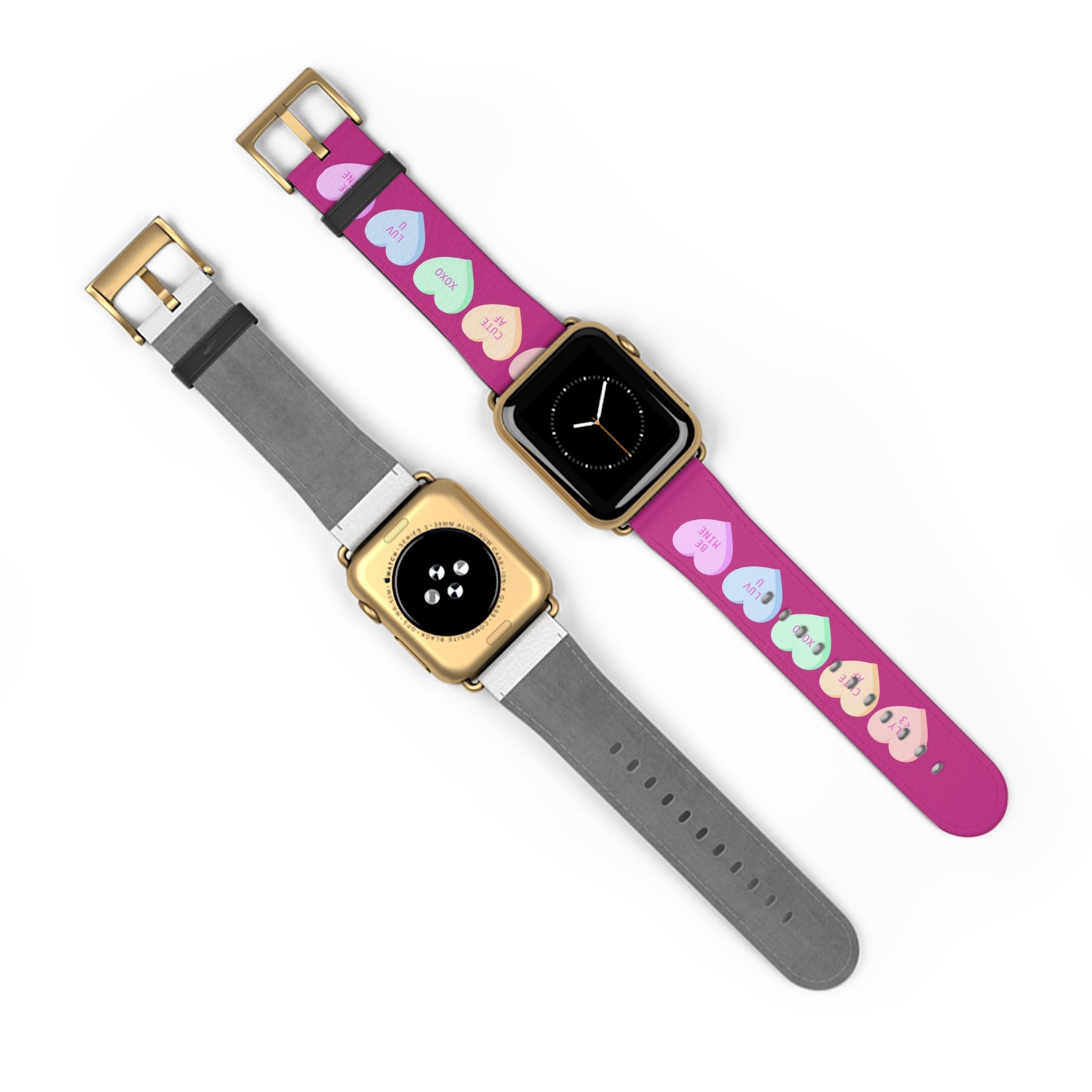 Colorful Valentine’s Day candy Hearts Watch Band - Cute, Adjustable Strap for All Occasions
