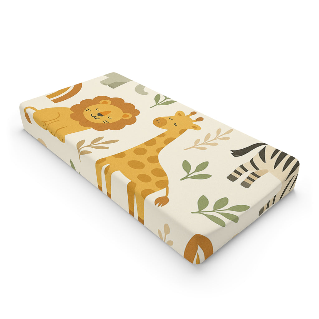 Safari Jungle Baby Changing Pad Cover - Cute Animal Print