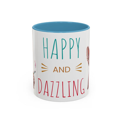 Happy and Dazzling smoking Cat Coffee Mug — Sphynx Cat Accent Mug (11/15oz) (free shipping)