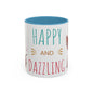 Happy and Dazzling smoking Cat Coffee Mug — Sphynx Cat Accent Mug (11/15oz) (free shipping)
