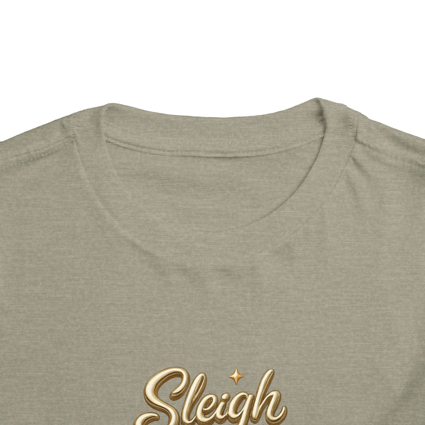 Toddler Tee - "Sleigh All Day" Christmas Tree Holiday Shirt