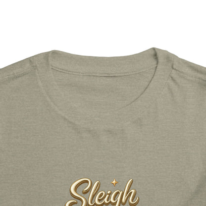 Toddler Tee - "Sleigh All Day" Christmas Tree Holiday Shirt