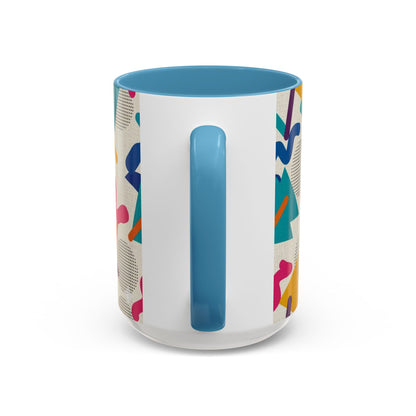 Retro Memphis Pattern Coffee Mug — 11/15oz Accent Ceramic Mug