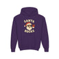 Youth Hoodie — "Santa Rocks" Cool Santa Christmas Sweatshirt