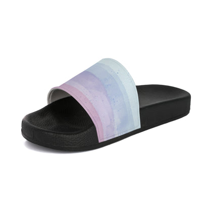Women's Slide Sandals Watercolor Stripes / Blurred Ombré Lines