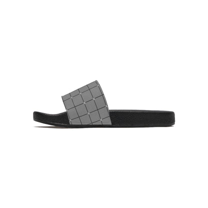 Men's Slide Sandals Industrial Grid & Rivet Dots