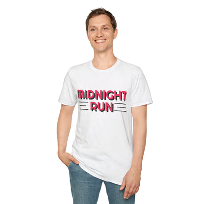 Midnight Run T-Shirt — Retro Pink Track Graphic Tee