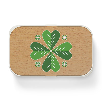 St. Patrick’s day Eco-Friendly Bento Lunch Box with Clover Design
