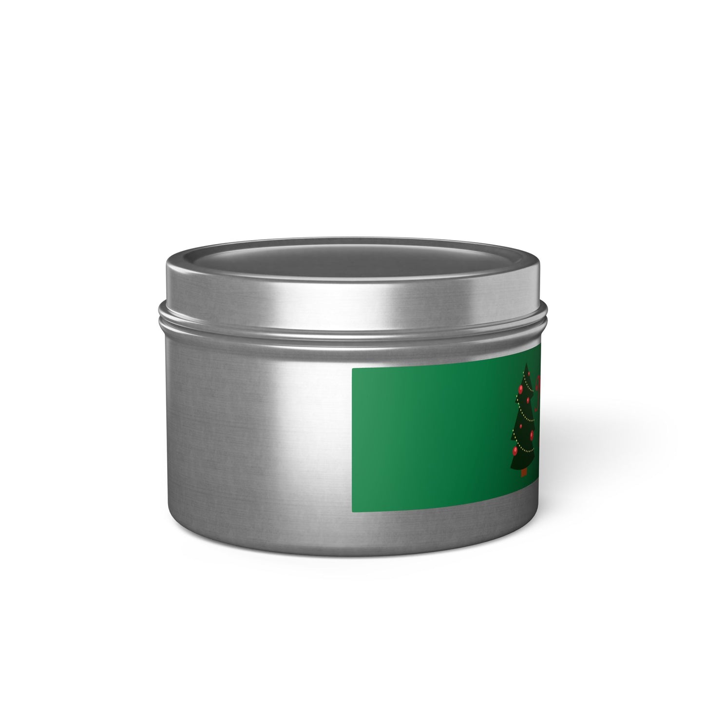 Merry & Bright Christmas eco-friendly Tin Candle — Holiday Scented Soy Candle- the give back candle collection