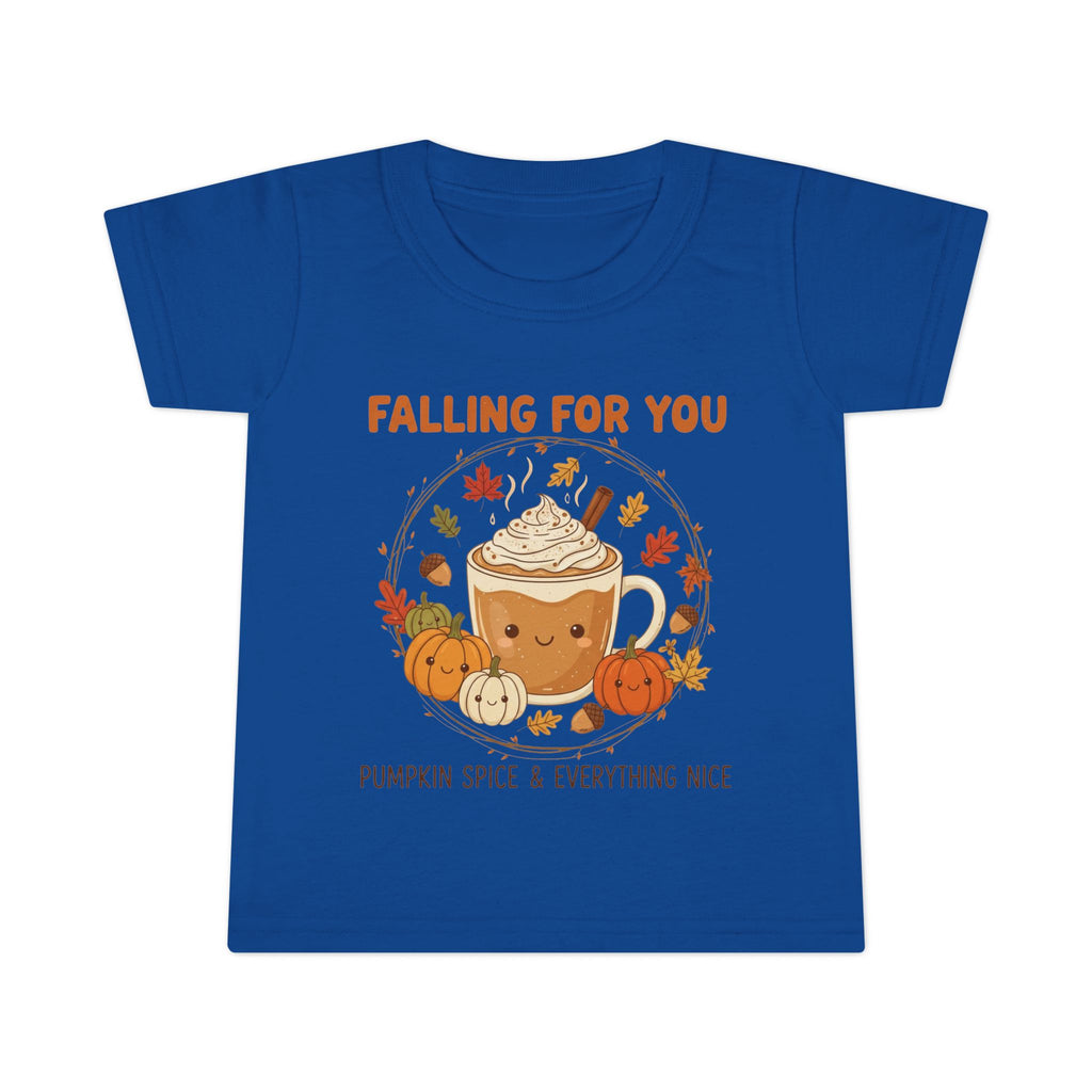 Fall-Themed Toddler T-Shirt, Cute Autumn Tee, Pumpkin Spice Fun, Thanksgiving Outfit, Seasonal Kids Apparel