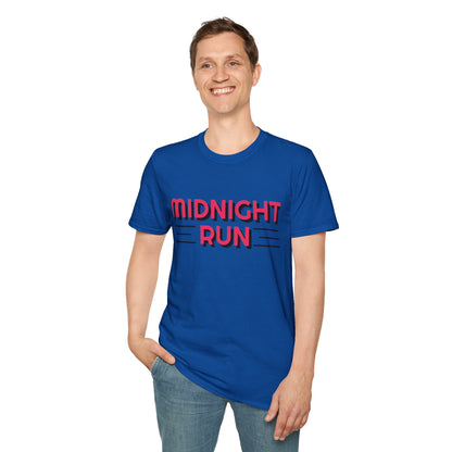 Midnight Run T-Shirt — Retro Pink Track Graphic Tee
