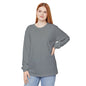 Women’s gray Garment-Dyed Long Sleeve T-Shirt - Comfortable Casual Wear for Every Occasion
