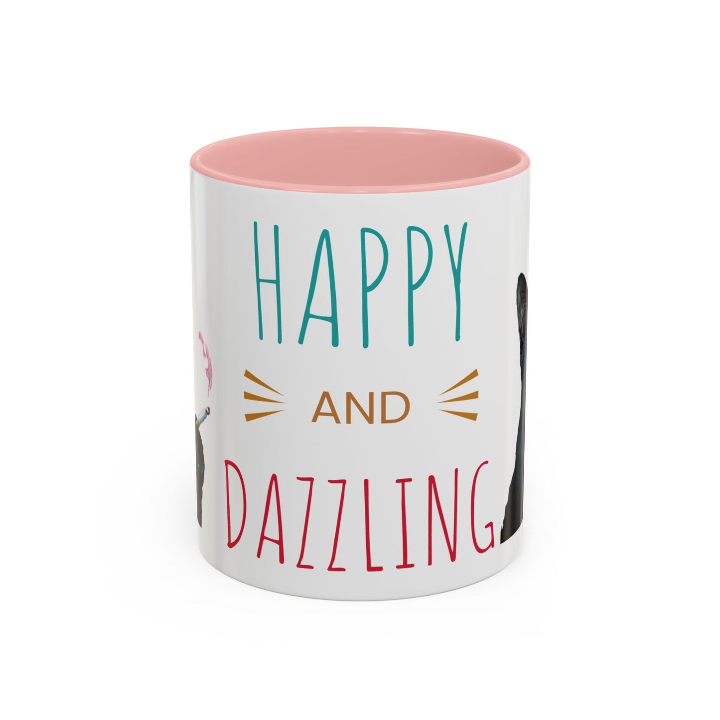 Happy and Dazzling smoking cat Cat Accent Coffee Mug — Cute Black Cat Coffee Cup (11/15oz) (free shipping)