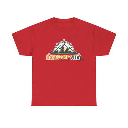 Base Camp Vital Mountain Compass Crewneck T-Shirt | Outdoor Hiking Graphic Tee | Midweight Cotton Trail Shirt (free shipping)