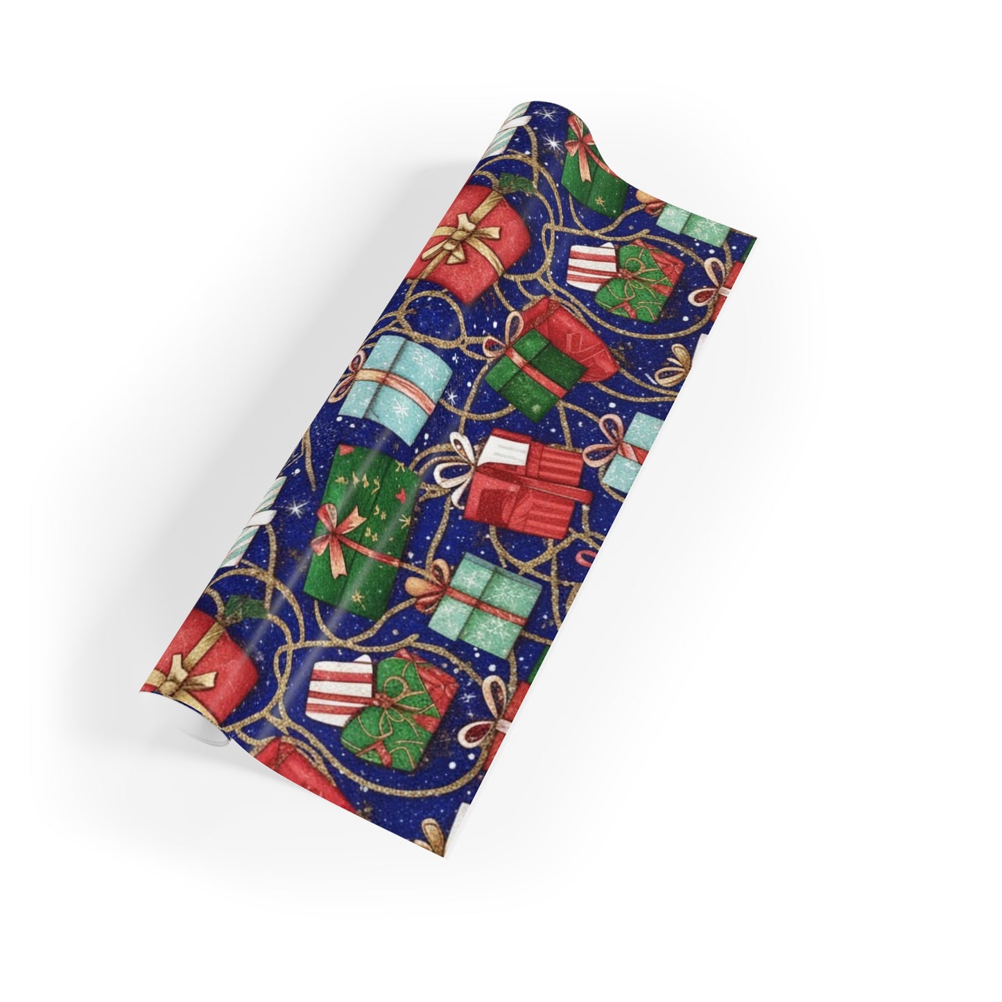 Festive Christmas Gift Wrapping Paper Roll