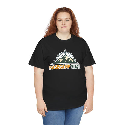 Base Camp Vital Mountain Compass Crewneck T-Shirt | Outdoor Hiking Graphic Tee | Midweight Cotton Trail Shirt (free shipping)
