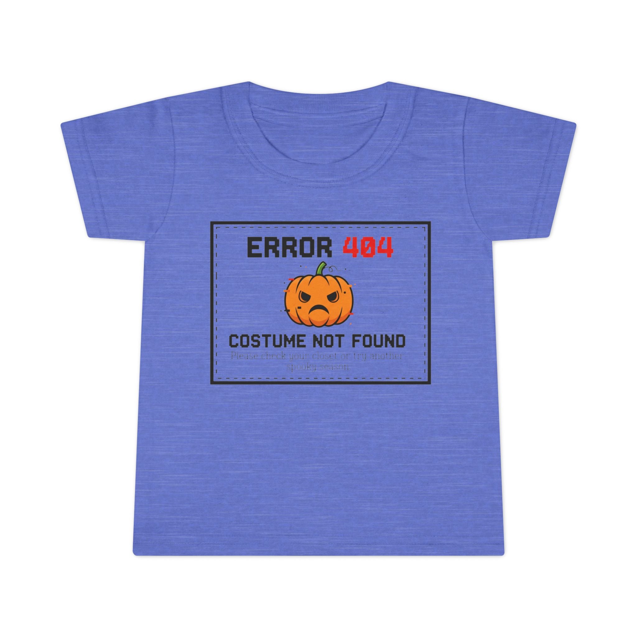 Toddler Halloween T-shirt, Error 404 Costume Not Found Design, Fun Kids Tee, Perfect for Fall Parties, Cute Gift for Toddlers