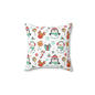 Cute Christmas Pattern Pillow — Penguins, Snowmen & Reindeer Holiday Throw Pillow (free shipping)