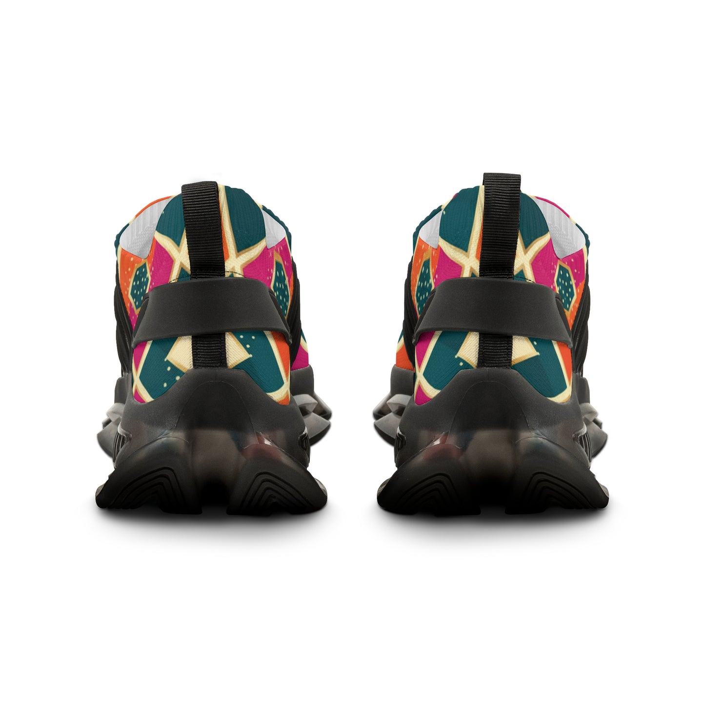 Men's Mesh Sneakers — Colorful Geometric Pattern Athletic Shoes (free shipping)