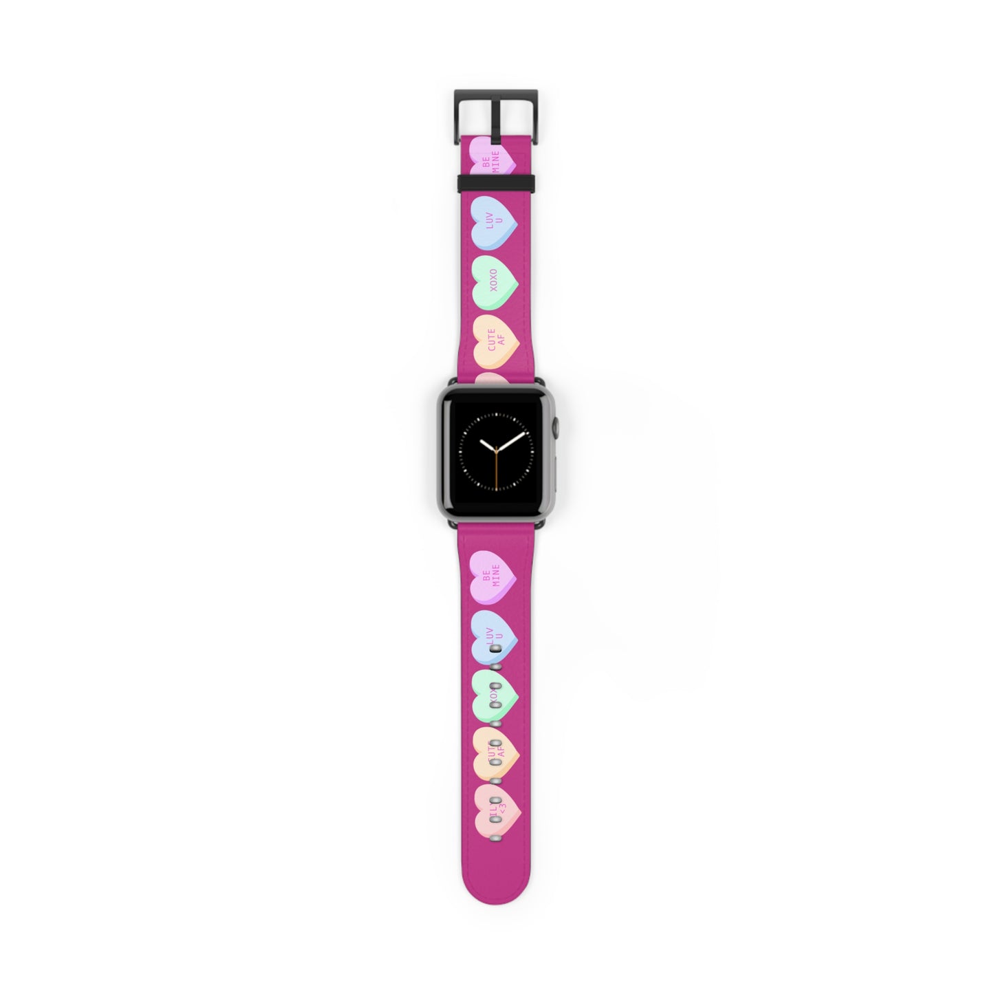 Colorful Valentine’s Day candy Hearts Watch Band - Cute, Adjustable Strap for All Occasions