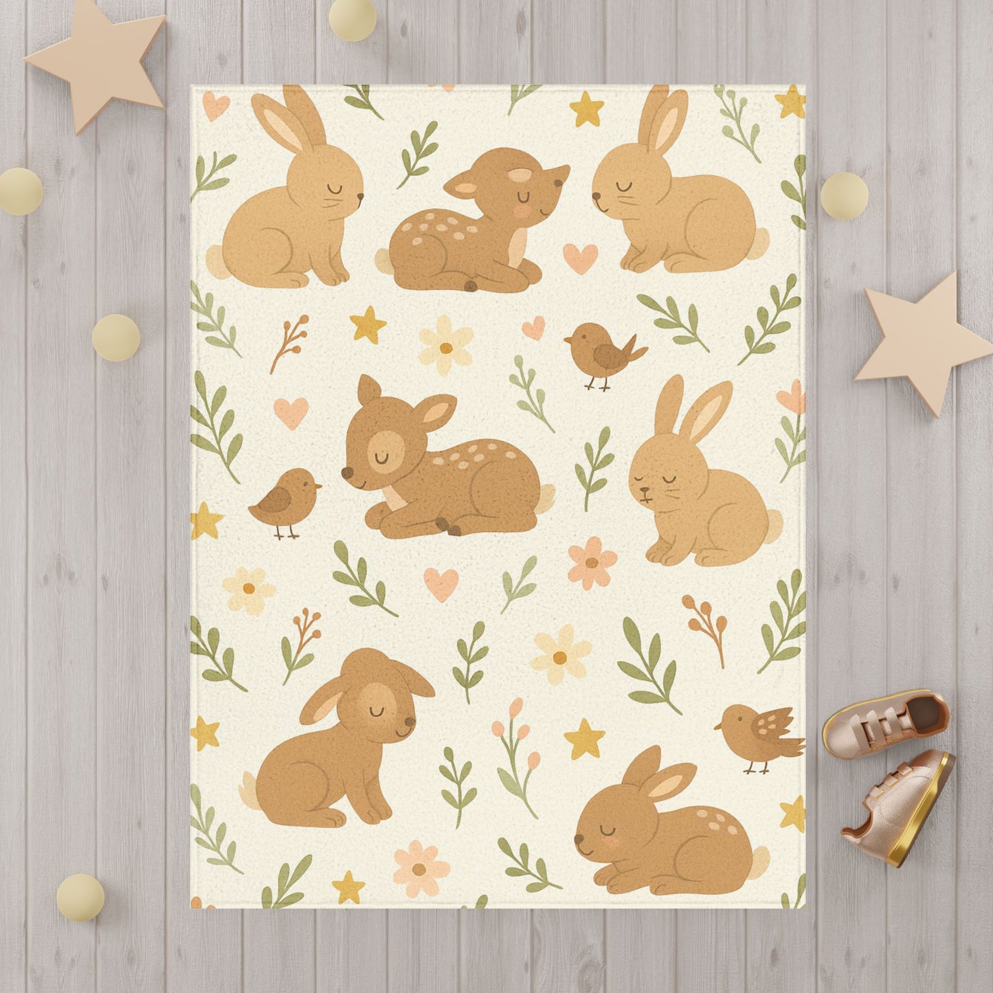 Cozy baby Blanket with Adorable Animals Design