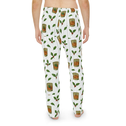Whiskey Christmas collection- Pajama Pants — Mint Julep & Herbs All-Over Print Lounge Pajamas