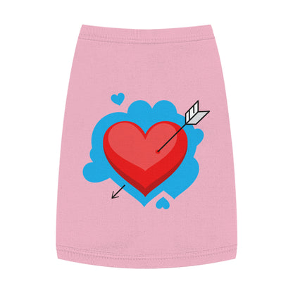 Pet Tank - Arrow Through Heart Cute Valentine Dog Shirt