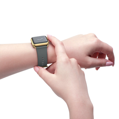Stylish Gray Silicone Watch Band for Apple Watch - Modern & Comfortable Design
