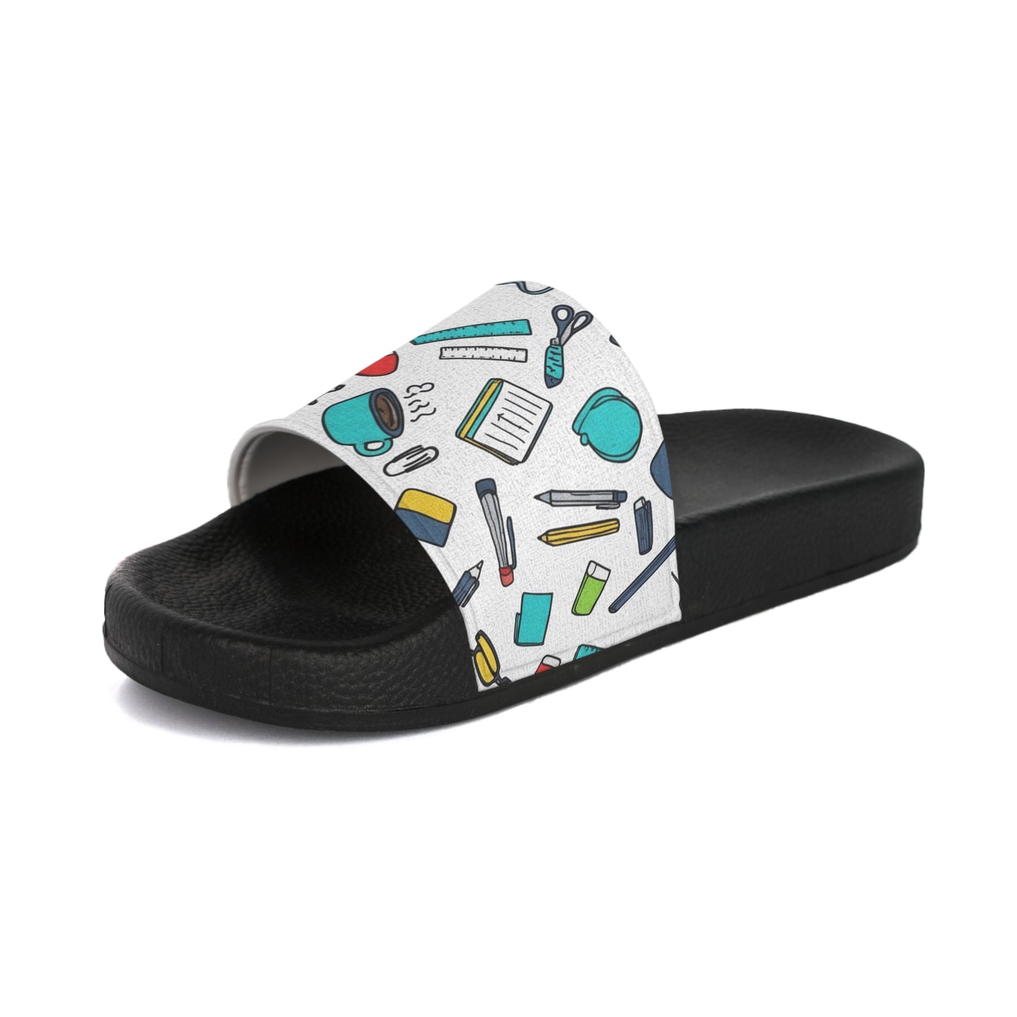 Office & Women's Slide Sandals School Supplies Doodles / Creative Chaos