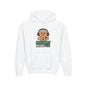 Youth Hoodie — 'Holiday Mode On' Gingerbread Headphone Christmas Sweatshirt