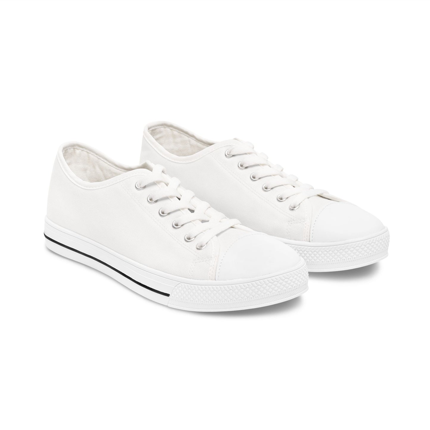 Classic White Low-Top Sneakers — Women’s Casual Canvas Shoes