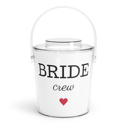 Bride Crew Ice Bucket with Tongs – Bachelorette Party Champagne Cooler