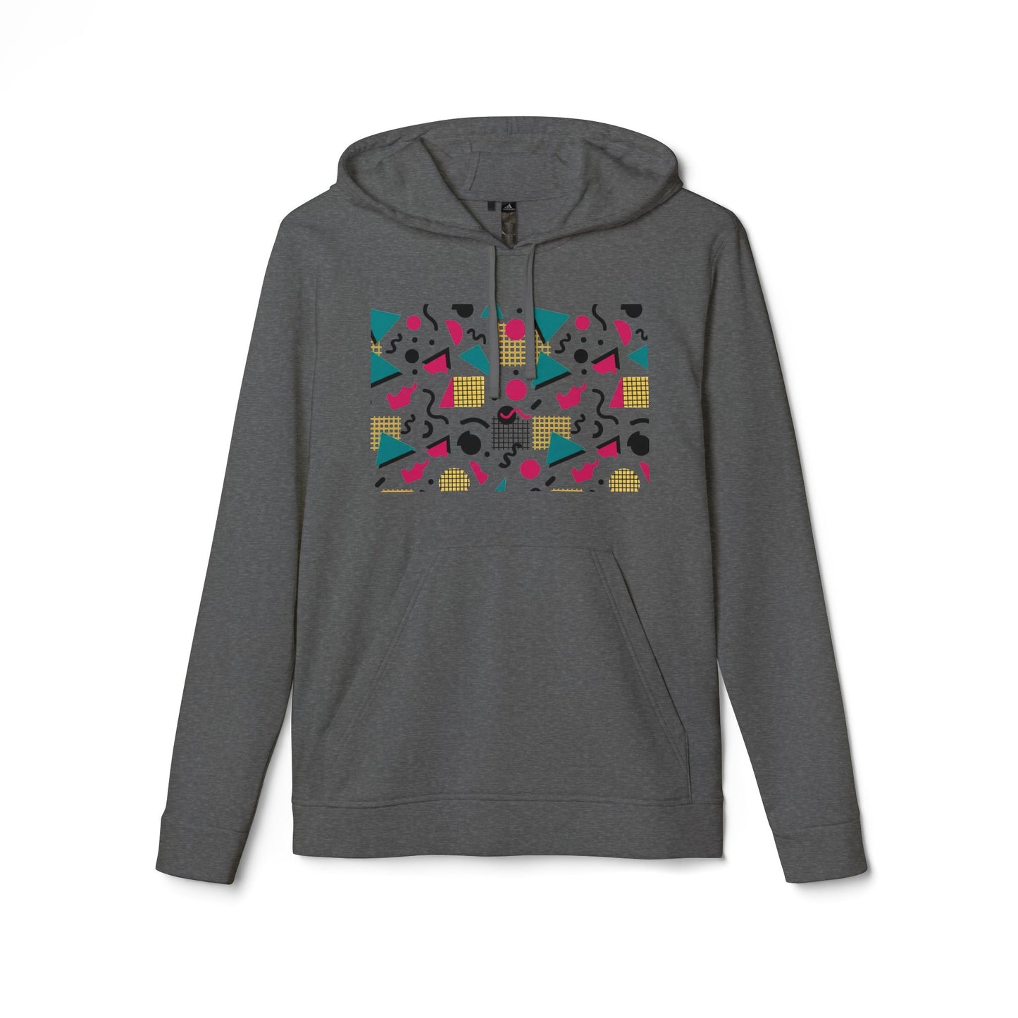 Adidas Retro 80’s Memphis Graphic Hoodie — Colorful 80s-Inspired Geometric Design