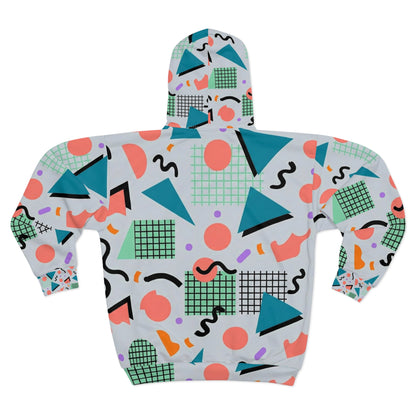 Retro 80’s Memphis Geometric Zip Hoodie