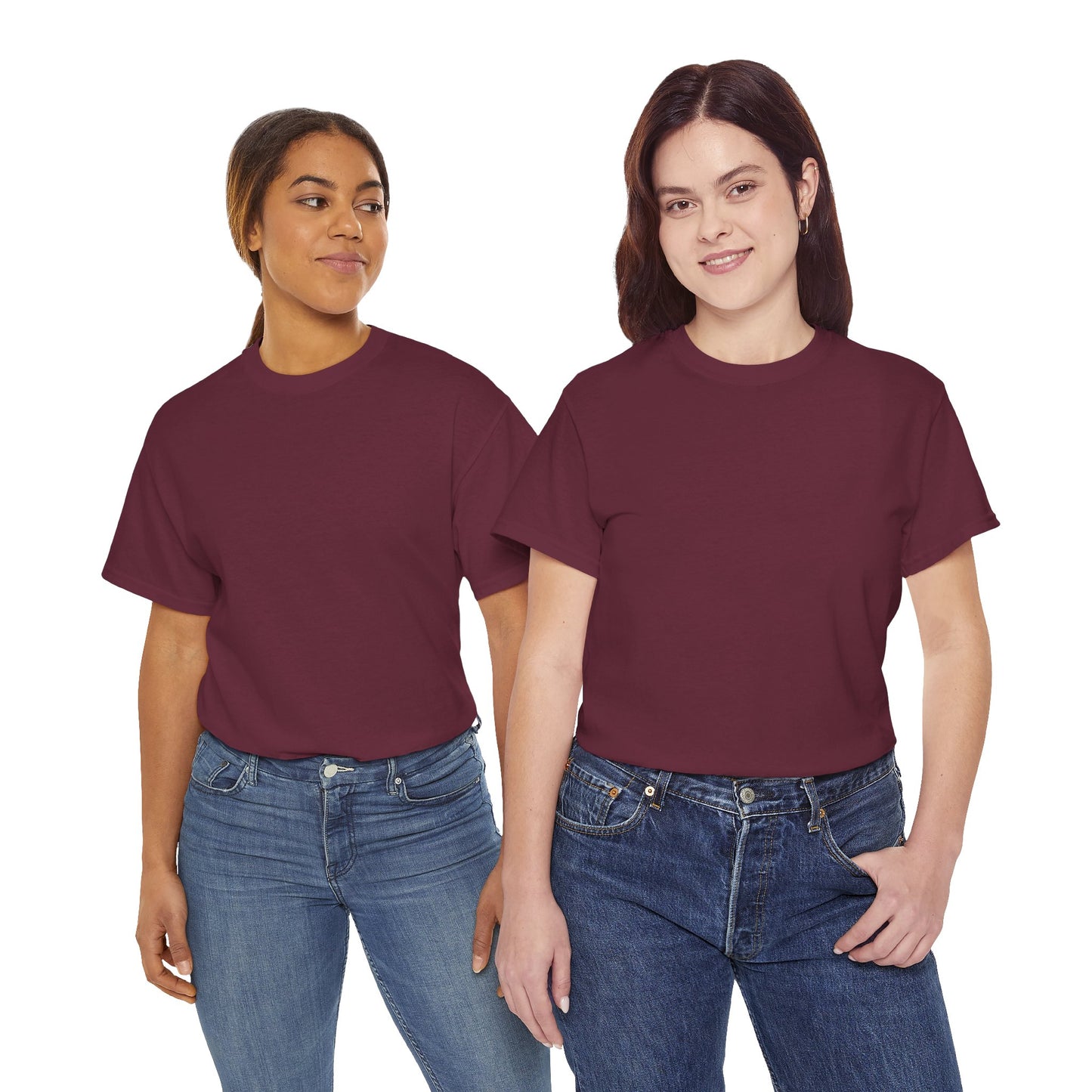 Women’s Casual maroon Heavy Cotton Tee - Perfect for Everyday Comfort